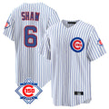 Chicago Cubs #6 Matt Shaw Player White HeidiMiller 150th Anniversary Home Game Stitched Jerseys