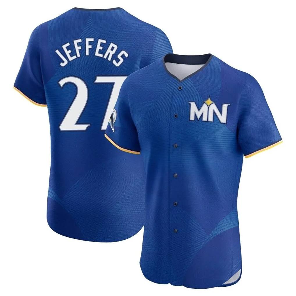 Minnesota Twins #27 Ryan Jeffers Player Royal HeidiMiller City Connect Limited Elite Home Stitched Jerseys