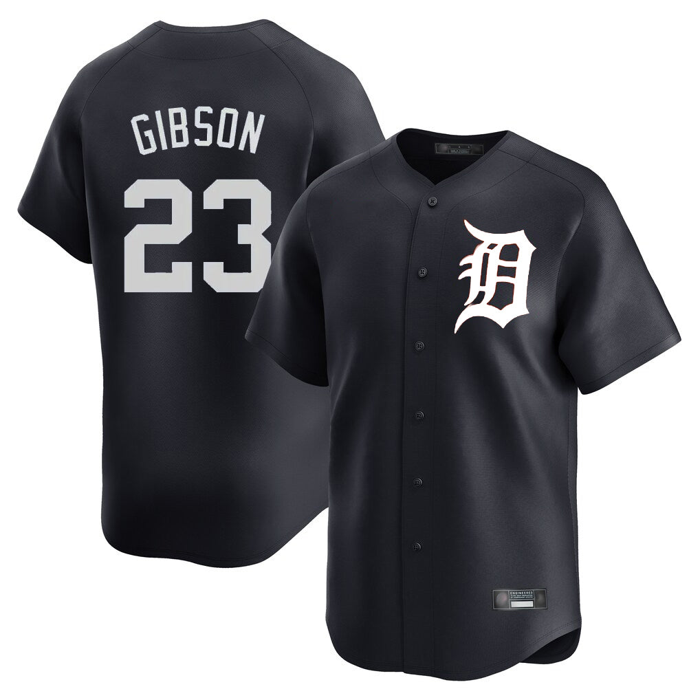 Detroit Tigers #23 Kirk Gibson Player Navy HeidiMiller Home Limited Game Stitched Jerseys