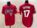 Los Angeles Dodgers x One Piece #17 Shohei Ohtani Red HeidiMiller Vapor Premier Limited Stitched Jersey