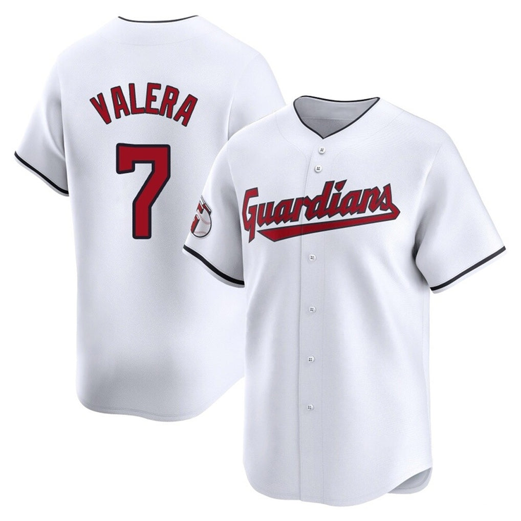 Cleveland Guardians #7 George Valera Player White HeidiMiller Limited Home Stitched Jerseys