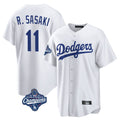 Los Angeles Dodgers #11 Roki Sasaki Player White HeidiMiller World Series Meet Game Home Stitched Jerseys