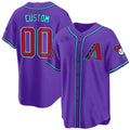 Custom Arizona Diamondbacks 2024 Cool Base Jersey V2 ¨C All Stitched-Purple HeidiMiller