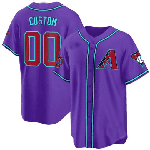 Custom Arizona Diamondbacks 2024 Cool Base Jersey V2 ¨C All Stitched-Purple HeidiMiller