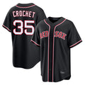 Boston Red Sox #35 Garrett Crochet Player Black HeidiMiller Out Home Game Stitched Jerseys