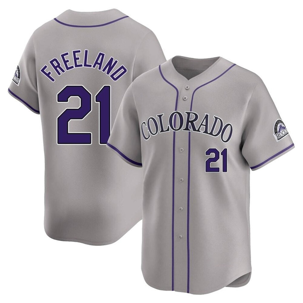 Colorado Rockies #21 Kyle Freeland Player Gray HeidiMiller Limited Home Stitched Jerseys