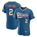 Milwaukee Brewers #2 Brice Turang Player Blue HeidiMiller 2026 City Connect Home Limited Elite Stitched Jerseys