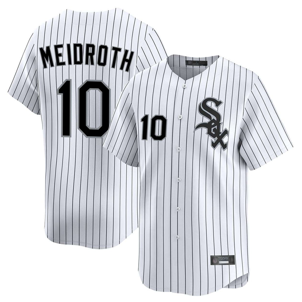 Chicago White Sox #10 Chase Meidroth Player White HeidiMiller Stripe Limited Home Stitched Jerseys