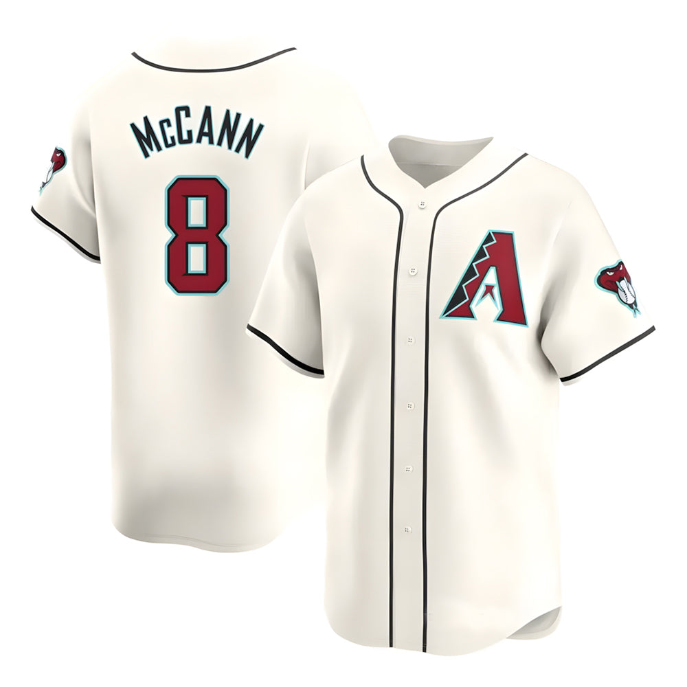Arizona Diamondbacks #8 James McCann Player Cream HeidiMiller Limited Home Game Stitched Jerseys