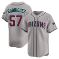 Arizona Diamondbacks #57 Eduardo Rodriguez Player Gray HeidiMiller Road Limited Home Game Stitched Jerseys