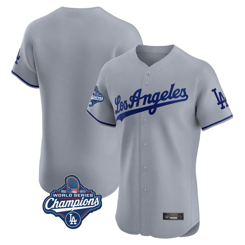 Los Angeles Dodgers Blank Player Gray HeidiMiller Limited Elite Home World Series Meet Stitched Jerseys