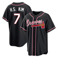 Atlanta Braves #7 Ha-Seong Kim Player Black HeidiMiller Fashion Out Game Stitched Jerseys