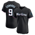 Miami Marlins #9 Xavier Edwards Player Black HeidiMiller Vapor Home Limited Elite Stitched Jerseys