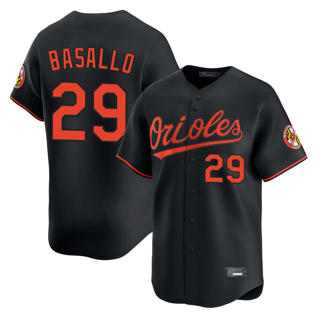 Baltimore Orioles #29 Samuel Basallo Player Black HeidiMiller Limited Home Game Stitched Jerseys