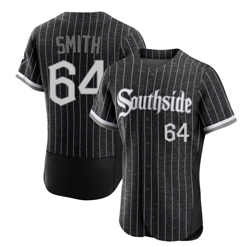Chicago White Sox #64 Shane Smith Player Black HeidiMiller City Connect Limited Elite Home Stitched Jerseys