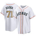 Houston Astros #71 Josh Hader Player Gold HeidiMiller Collection Game Home Stitched Jerseys