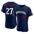 Minnesota Twins #27 Ryan Jeffers Player Navy HeidiMiller Replica Home Limited Elite Stitched Jerseys