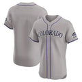 Colorado Rockies Blank Player Gray HeidiMiller Limited Elite Home Stitched Jerseys