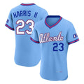 Atlanta Braves #23 Michael Harris II Player Powder Blue HeidiMiller 2026 City Connect T-shirt Limited Elite Home Game Stitched Jerseys