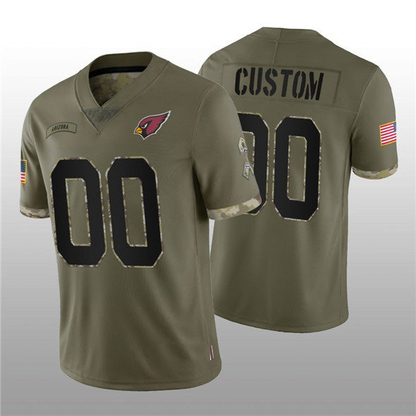 Custom A.Cardinals ACTIVE PLAYER 2022 Olive HeidiMiller Salute To Service Limited Stitched Jersey