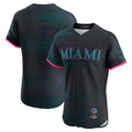Miami Marlins Blank Player Black HeidiMiller City Connect Home Limited Elite Stitched Jerseys