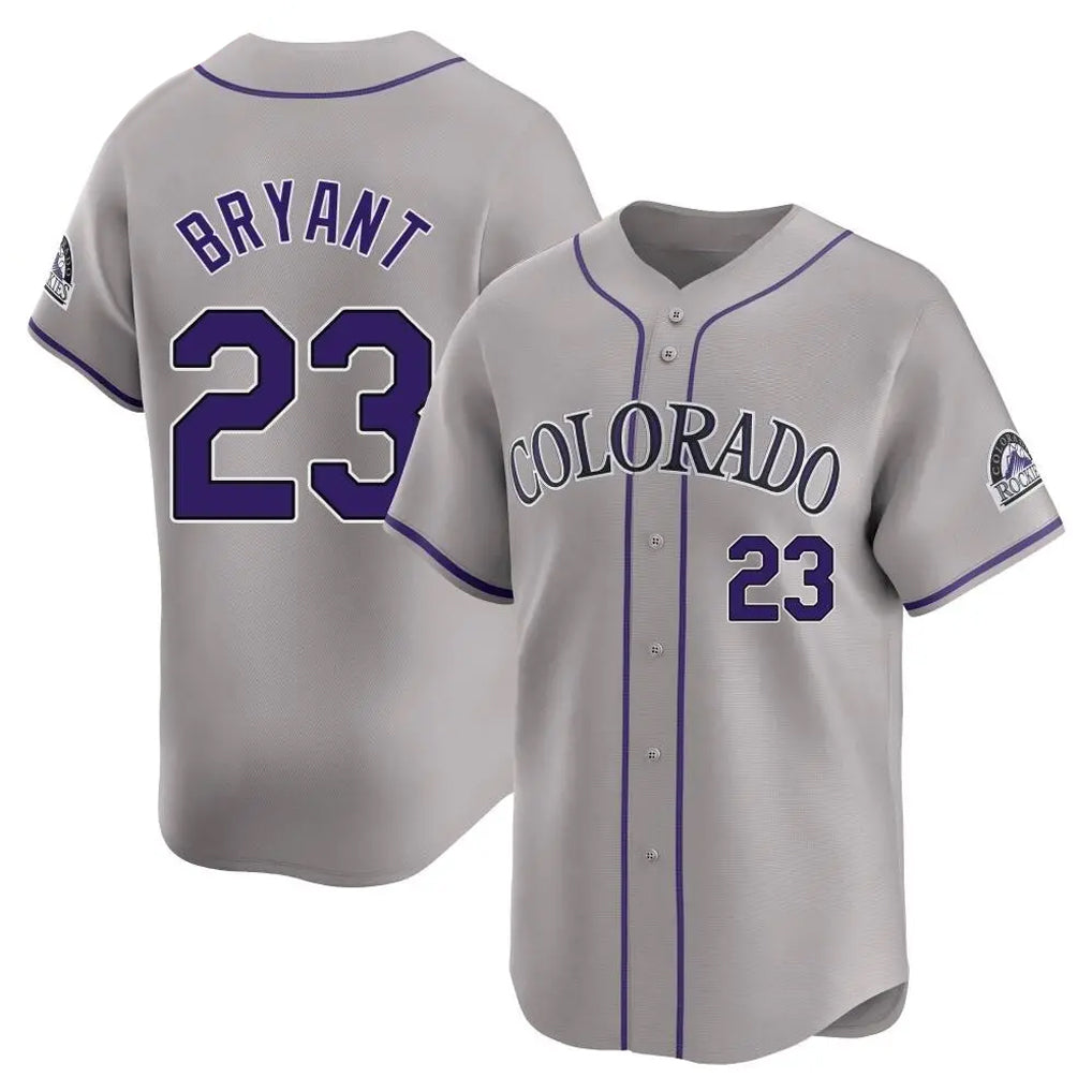Colorado Rockies #23 Kris Bryant Player Gray HeidiMiller Limited Home Stitched Jerseys