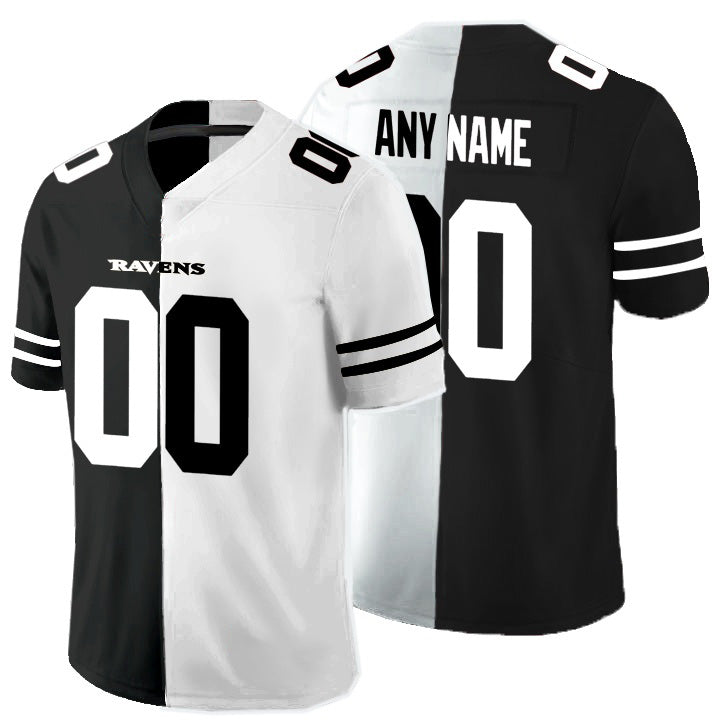 Custom B.Ravens Black And White HeidiMiller Split Vapor Untouchable Limited Jersey