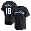 Miami Marlins #18 Griffin Conine Player Black HeidiMiller Home Limited Stitched Jerseys