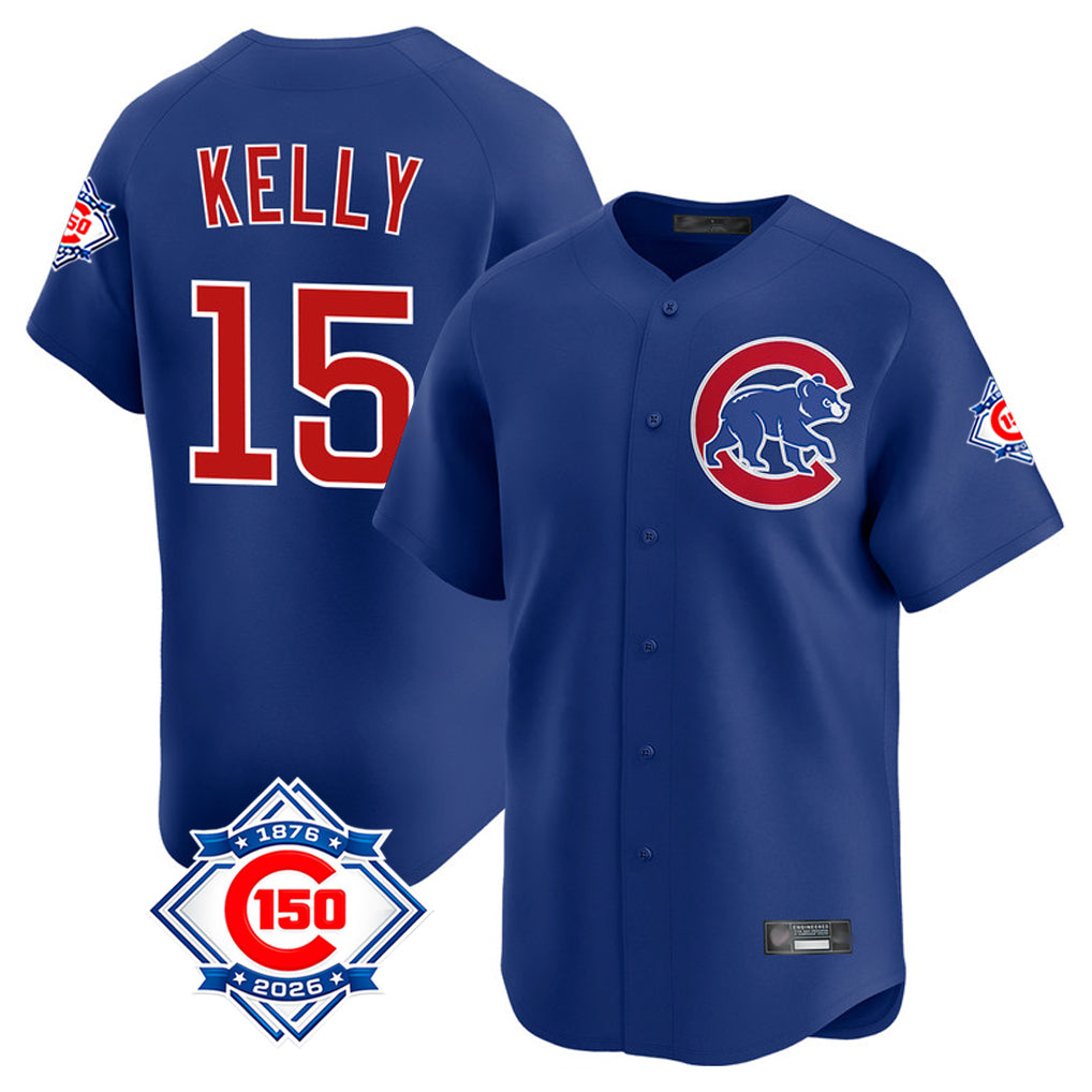 Chicago Cubs #15 Carson Kelly Player Royal HeidiMiller 150th Anniversary Limited Home Stitched Jerseys