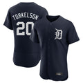 Detroit Tigers #20 Spencer Torkelson Player Navy HeidiMiller Limited Elite Home Stitched Jerseys
