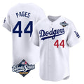 Los Angeles Dodgers #44 Andy Pages Player White HeidiMiller World Series Limited Home Stitched Jerseys