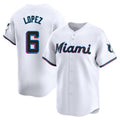 Miami Marlins #6 Otto Lopez Player White HeidiMiller Home Limited Stitched Jerseys