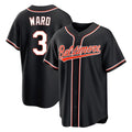 Baltimore Orioles #3 Taylor Ward Player Black HeidiMiller Out Home Game Stitched Jerseys