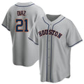 Houston Astros #21 Yainer Diaz Player Gray HeidiMiller Home Game Stitched Jerseys