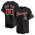 Custom Chicago White Sox Mexico Vapor Premier Limited Jersey V3- Black HeidiMiller