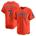 Houston Astros #7 Craig Biggio Player Orange HeidiMiller Home Limited Stitched Jerseys