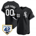 Custom Chicago White Sox 2024 Jackie Robinson Patch Vapor Premier Limited Jersey ¨C Black HeidiMiller