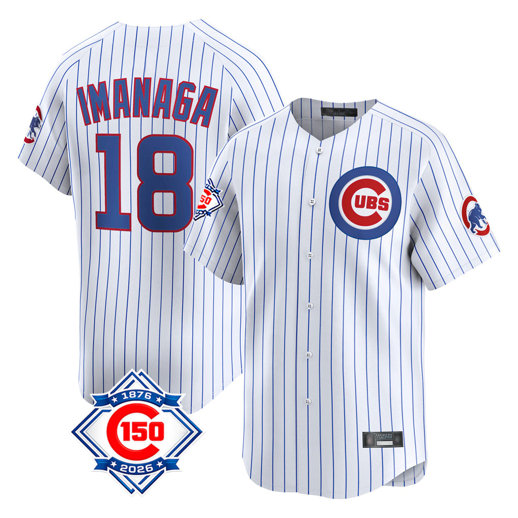 Chicago Cubs #18 Shota Imanaga Player White HeidiMiller 150th Anniversary Limited Home Game Stitched Jerseys