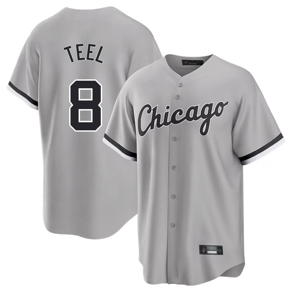 Chicago White Sox #8 Kyle Teel Player Gray HeidiMiller Home Game Stitched Jerseys