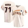 Houston Astros #71 Josh Hader Player Cream HeidiMiller Throwback Cooperstown Collection Limited Stitched Jerseys