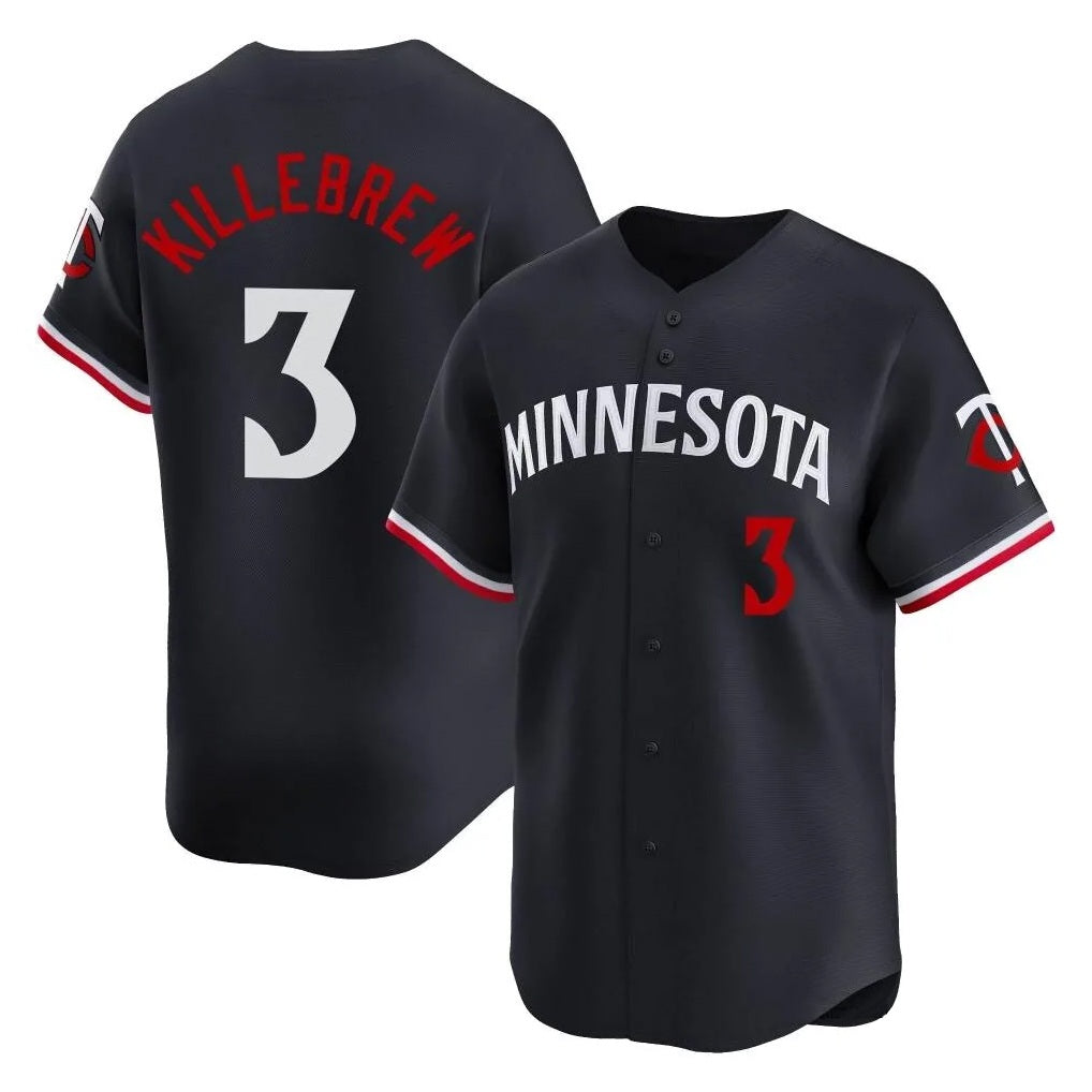 Minnesota Twins #3 Harmon Killebrew Player Navy HeidiMiller Home Limited Stitched Jerseys
