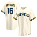 Milwaukee Brewers #16 Blake Perkins Cream HeidiMiller Home Replica Jersey