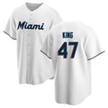 Miami Marlins #47 John King Player White HeidiMiller Home Game Stitched Jerseys