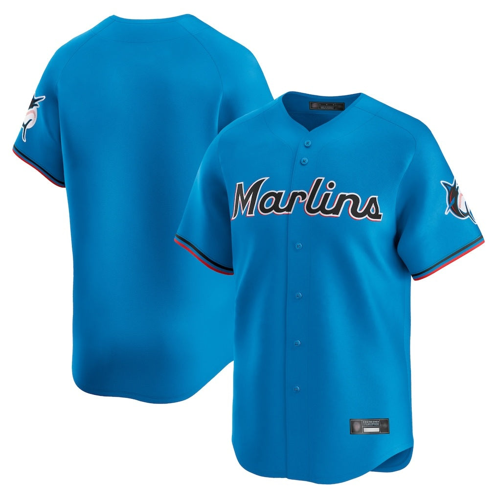 Miami Marlins Blank Player Blue HeidiMiller Home Limited Stitched Jerseys