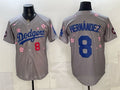 Los Angeles Dodgers #8 Enrique Hernandez Grey HeidiMiller 2025 Tokyo Series Limited Stitched Jersey