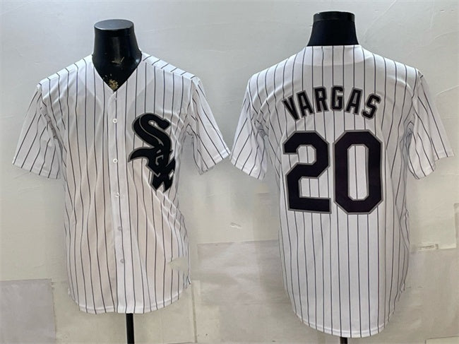 Chicago White Sox #20 Miguel Vargas White HeidiMiller Home Stitched Jersey