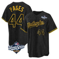 Los Angeles Dodgers #44 Andy Pages Player Black Gold HeidiMiller World Series Limited Home Stitched Jerseys