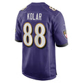 B.Ravens #88 Charlie Kolar Purple HeidiMiller Player Game Jersey