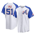 Atlanta Braves #51 Chris Sale Player White HeidiMiller City Connect Home Game Stitched Jerseys