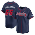 Atlanta Braves #56 Spencer Schwellenbach Player Navy HeidiMiller 2025 Speedway Classic Home Game Stitched Jerseys